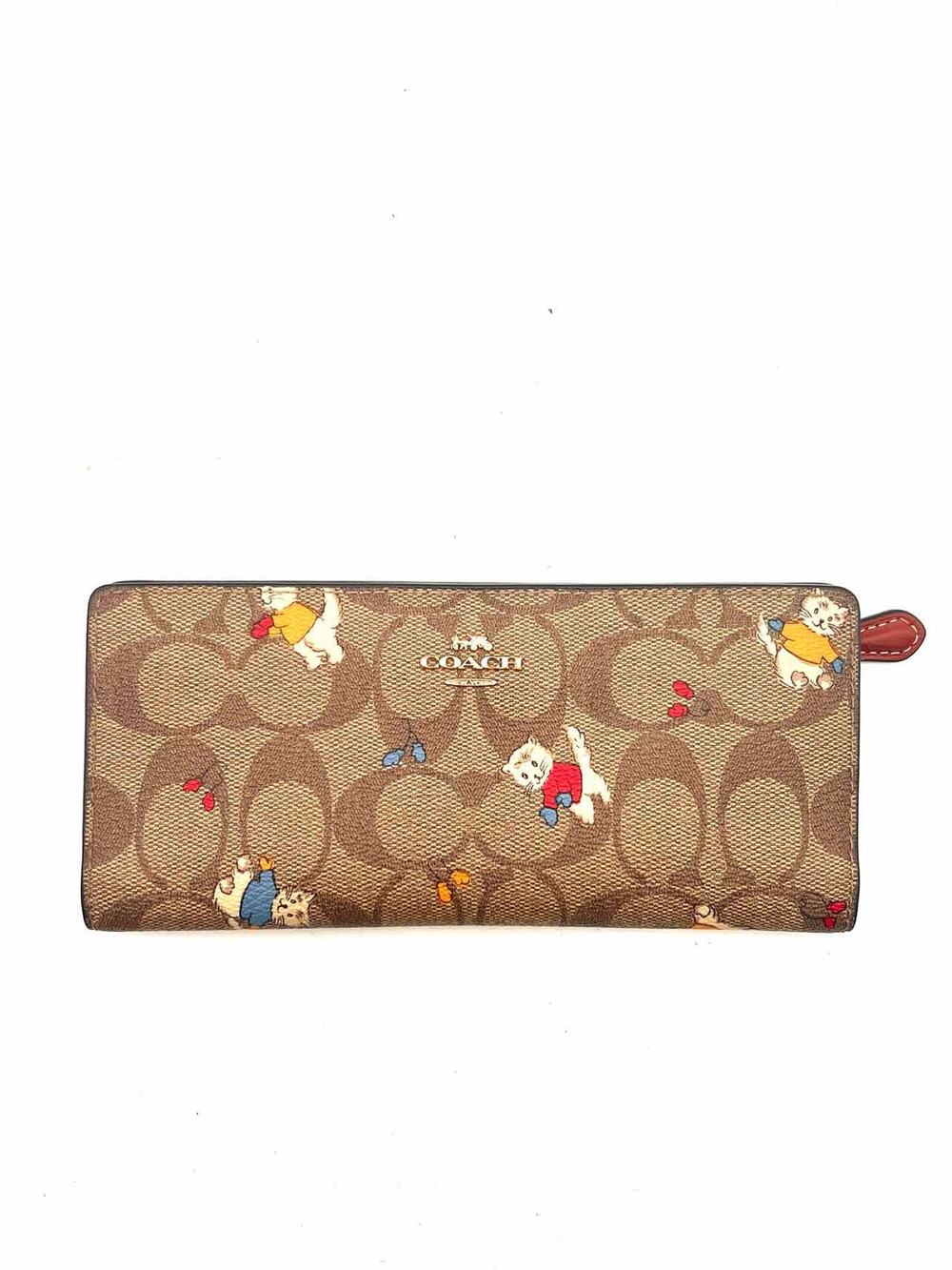 Coach Beige/Multi Signature Print Designer Wallet